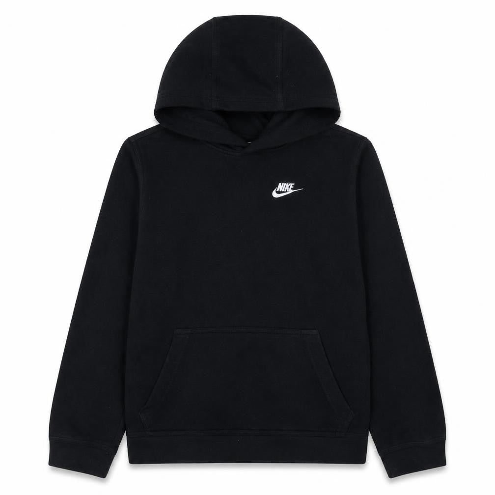 Nike Boys Black Pullover Hoodie XL 158-170cm Cotton Blend Logo Sweatshirt