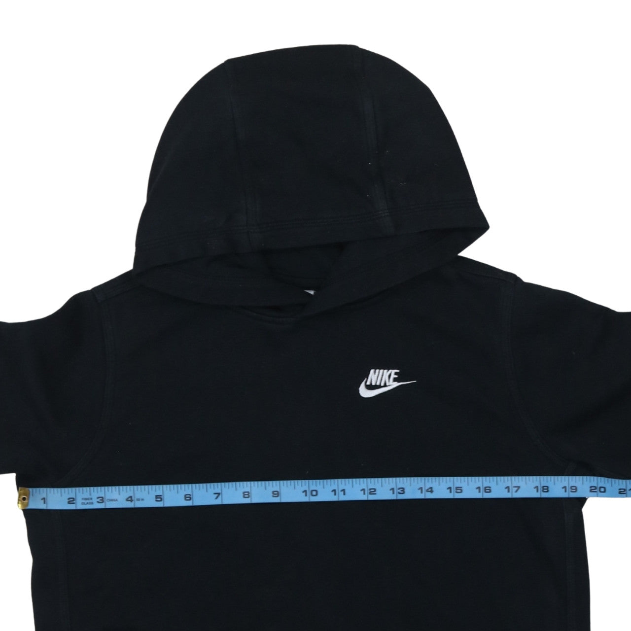 Nike Boys Black Pullover Hoodie XL 158-170cm Cotton Blend Logo Sweatshirt