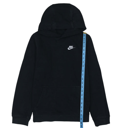 Nike Boys Black Pullover Hoodie XL 158-170cm Cotton Blend Logo Sweatshirt