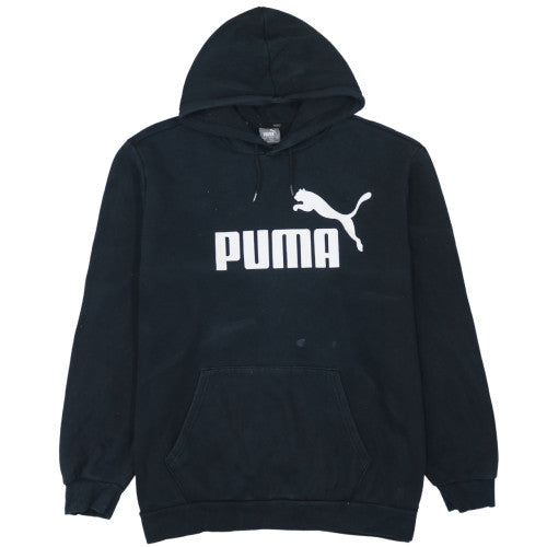 Puma Men's Black XL Pullover Hoodie with Logo Front
