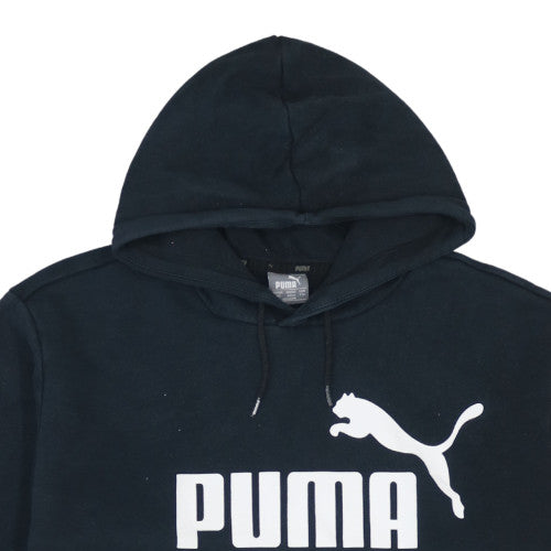 Puma Men's Black XL Pullover Hoodie with Logo Front