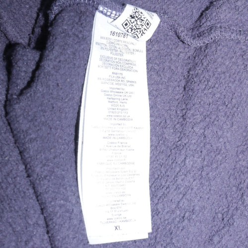 FILA Men's Blue Pullover Hoodie XL Regular Fit Fleece Sweatshirt
