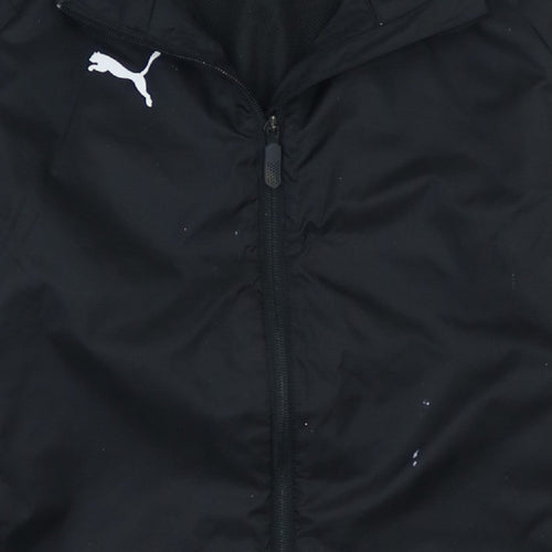 Puma Boys Black 12-13 Years Track Jacket Full Zip Sports Outerwear