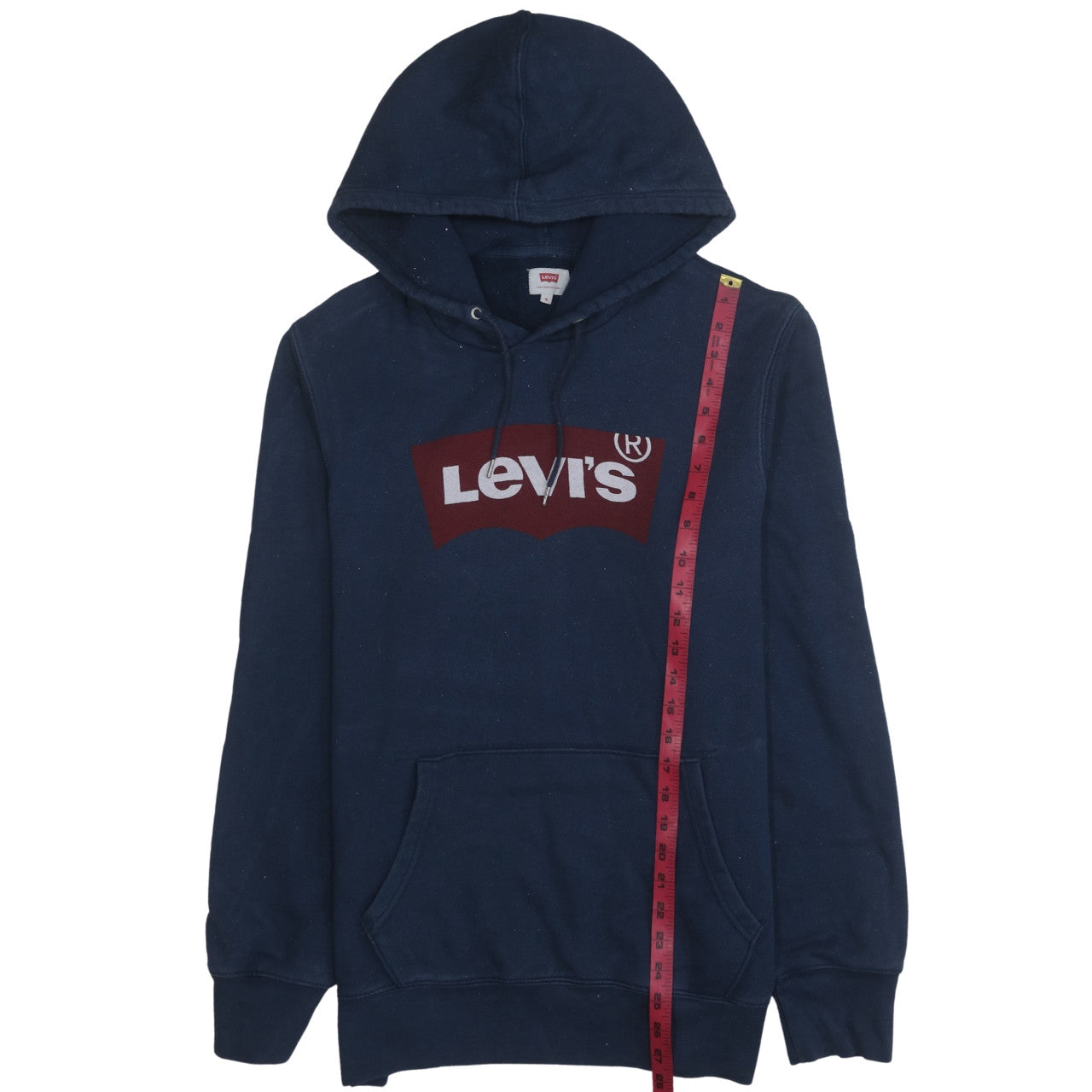 Levi's Men's Blue Pullover Hoodie M Logo Fleece Sweatshirt