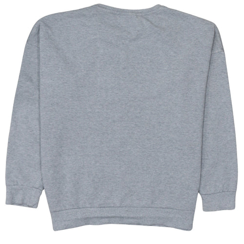 Disney Women Grey Crew Neck Pullover Sweatshirt Size M Be Kind To Our Planet