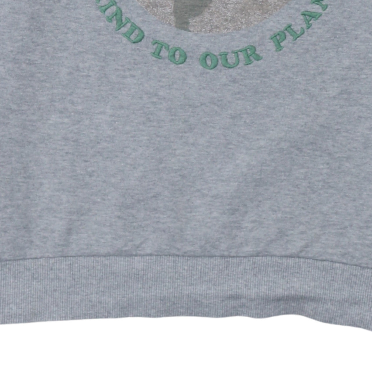 Disney Women Grey Crew Neck Pullover Sweatshirt Size M Be Kind To Our Planet