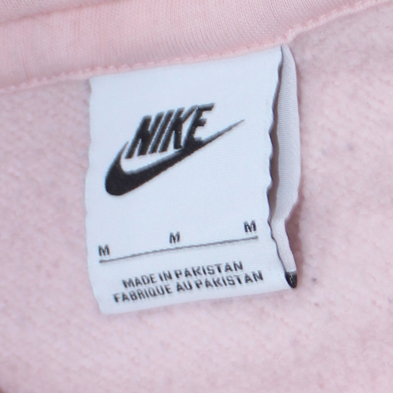 Nike Womens Pink Pullover Hoodie M Cotton Blend Casual Sweatshirt