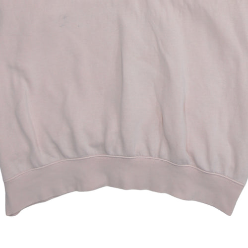 Nike Womens Pink Pullover Hoodie M Cotton Blend Casual Sweatshirt