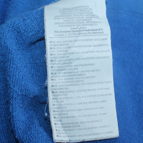 Under Armour Men's Blue Pullover Hoodie Size S Loose Fit Logo Fleece