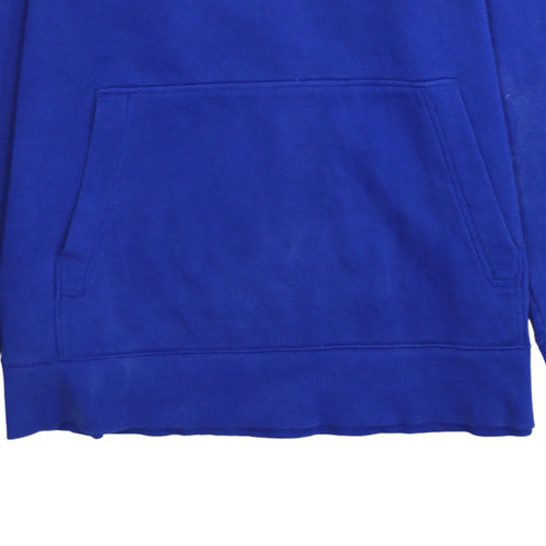 Under Armour Men's Blue Pullover Hoodie Size S Loose Fit Logo Fleece