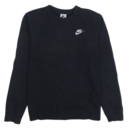 Nike Men's Black Crew Neck Logo Sweatshirt Size S