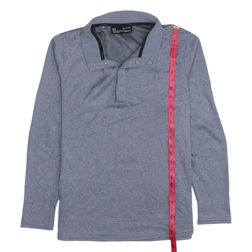 Under Armour Men's Grey XL Long Sleeve Golf Polo Shirt