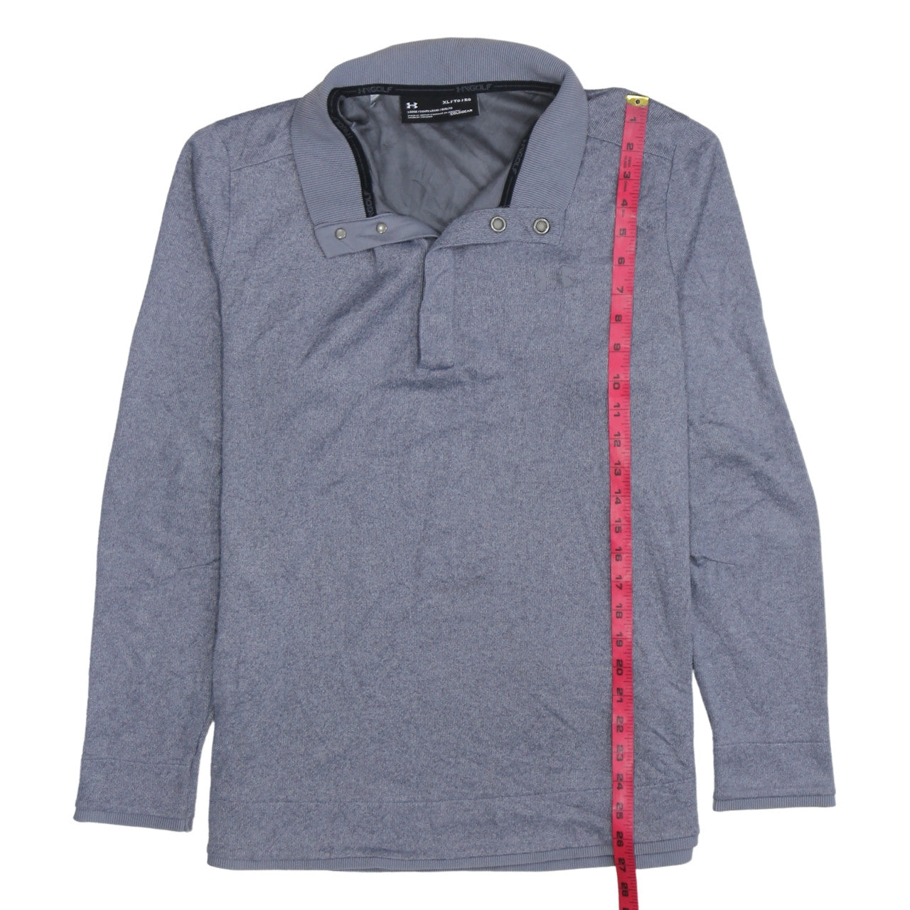 Under Armour Men's Grey XL Long Sleeve Golf Polo Shirt