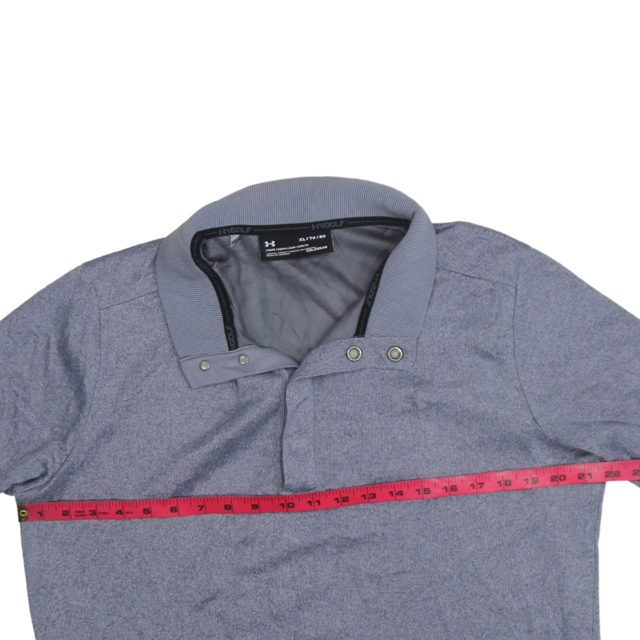 Under Armour Men's Grey XL Long Sleeve Golf Polo Shirt