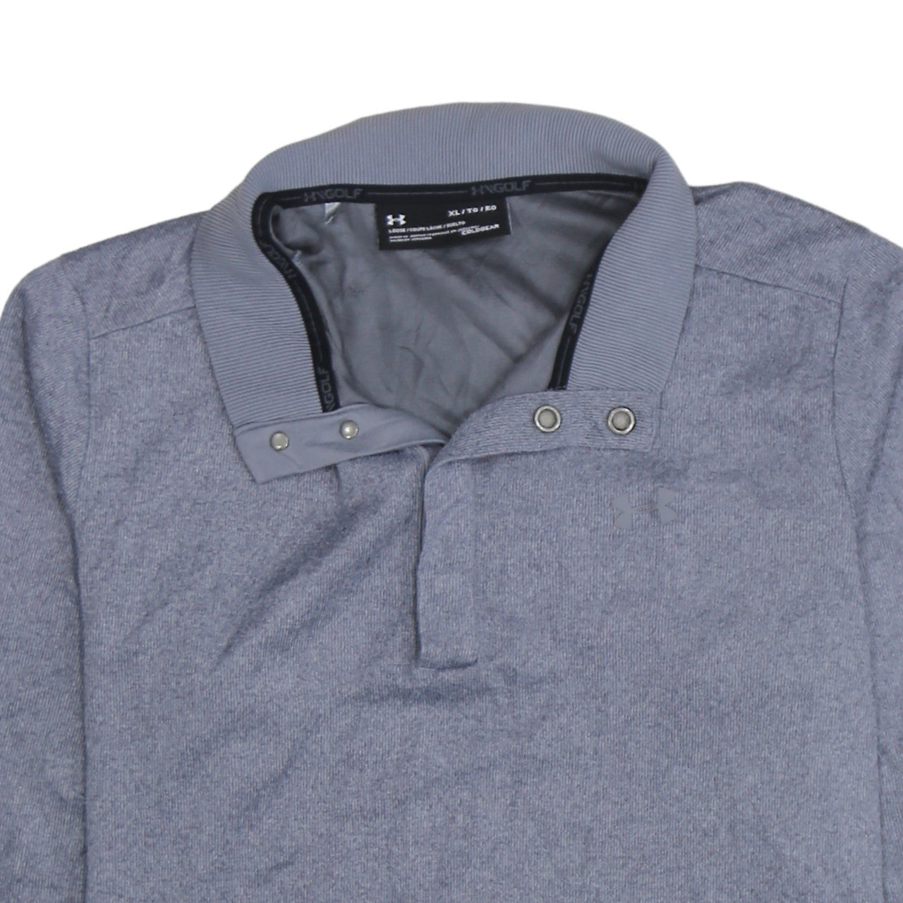 Under Armour Men's Grey XL Long Sleeve Golf Polo Shirt