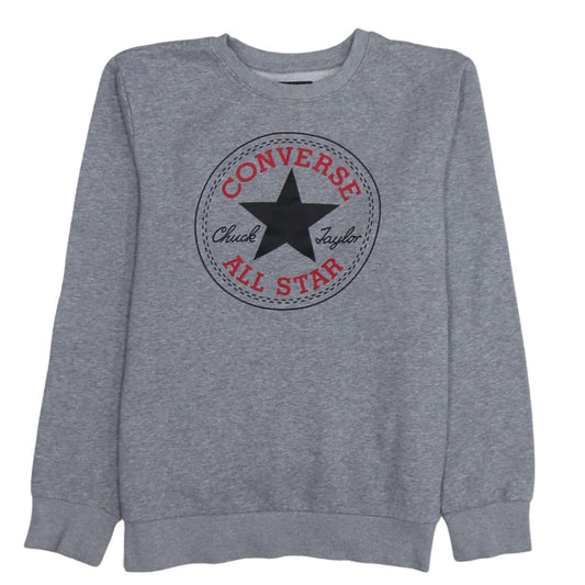 Converse Boys Grey Crew Neck Sweatshirt XL 13-15 Years Graphic Print