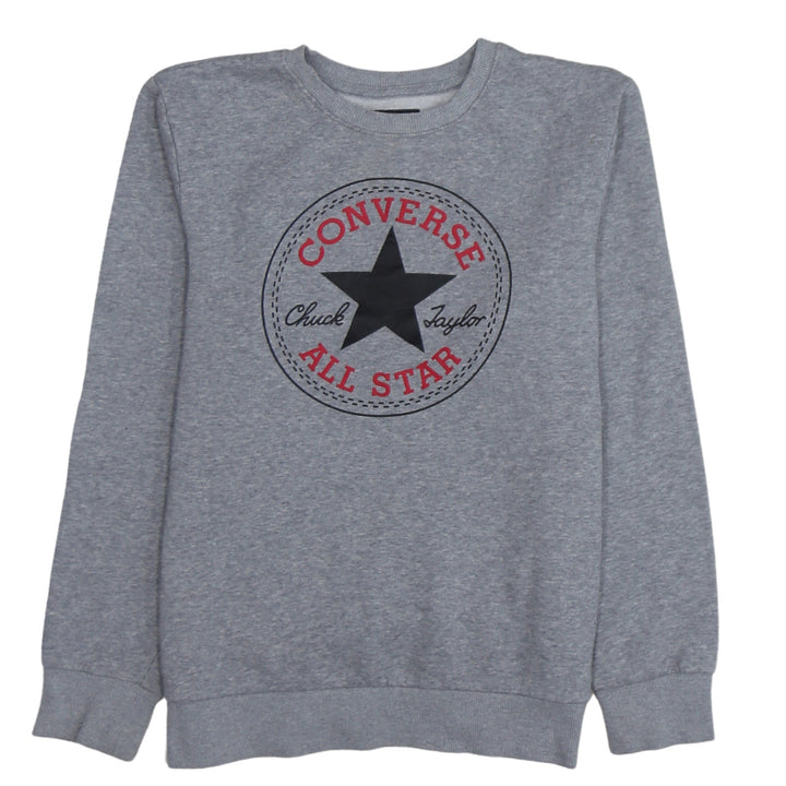 Converse Boys Grey Crew Neck Sweatshirt XL 13-15 Years Graphic Print
