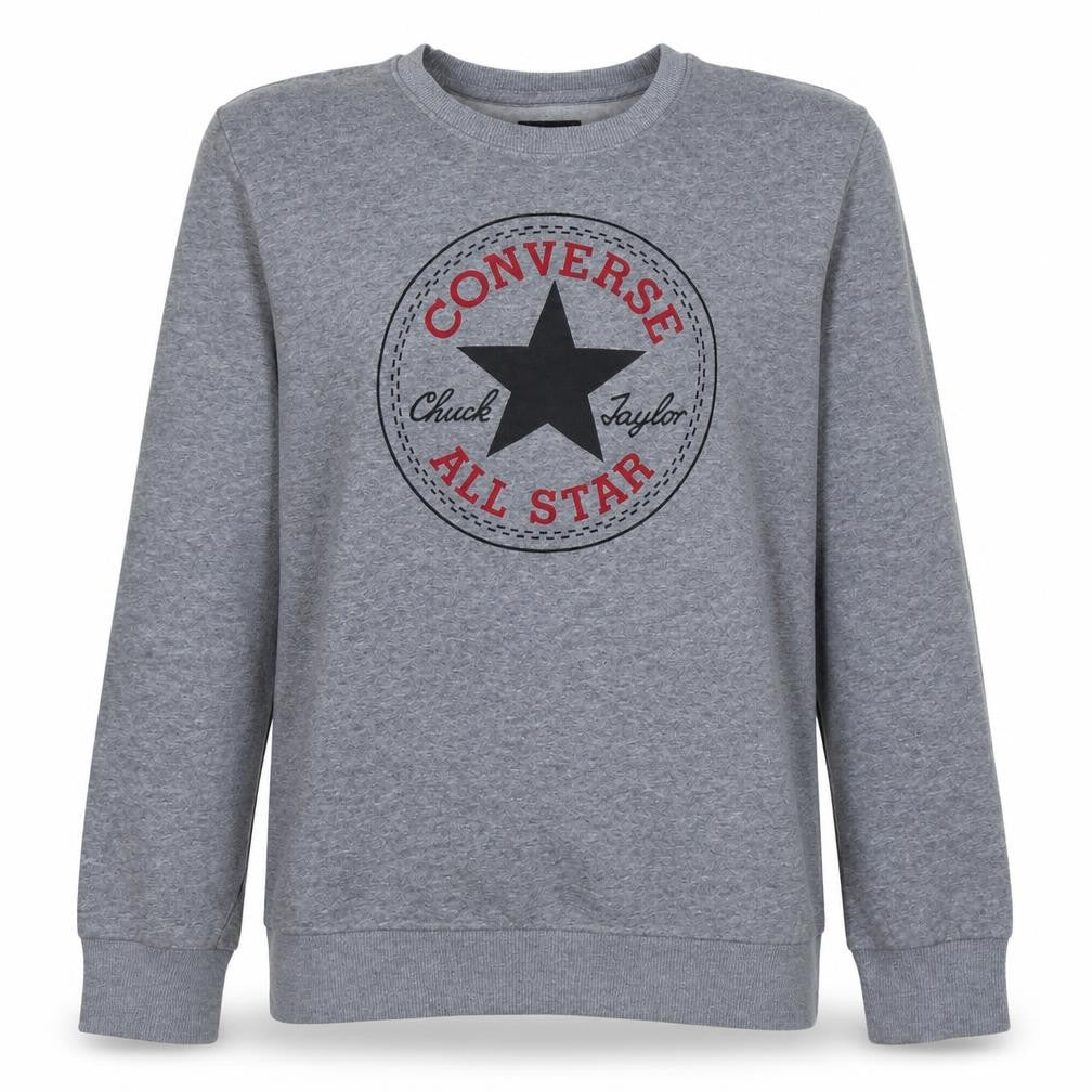 Converse Boys Grey Crew Neck Sweatshirt XL 13-15 Years Graphic Print