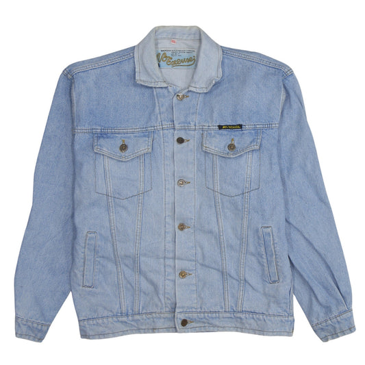 No Excuses Men's Blue Denim Jacket 2XL Classic 90s Style