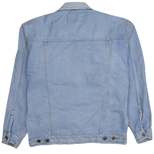 No Excuses Men's Blue Denim Jacket 2XL Classic 90s Style