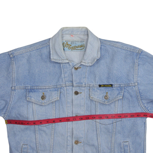 No Excuses Men's Blue Denim Jacket 2XL Classic 90s Style