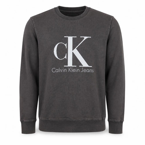 Calvin Klein Jeans Men Brown Cotton Logo Sweatshirt Size S