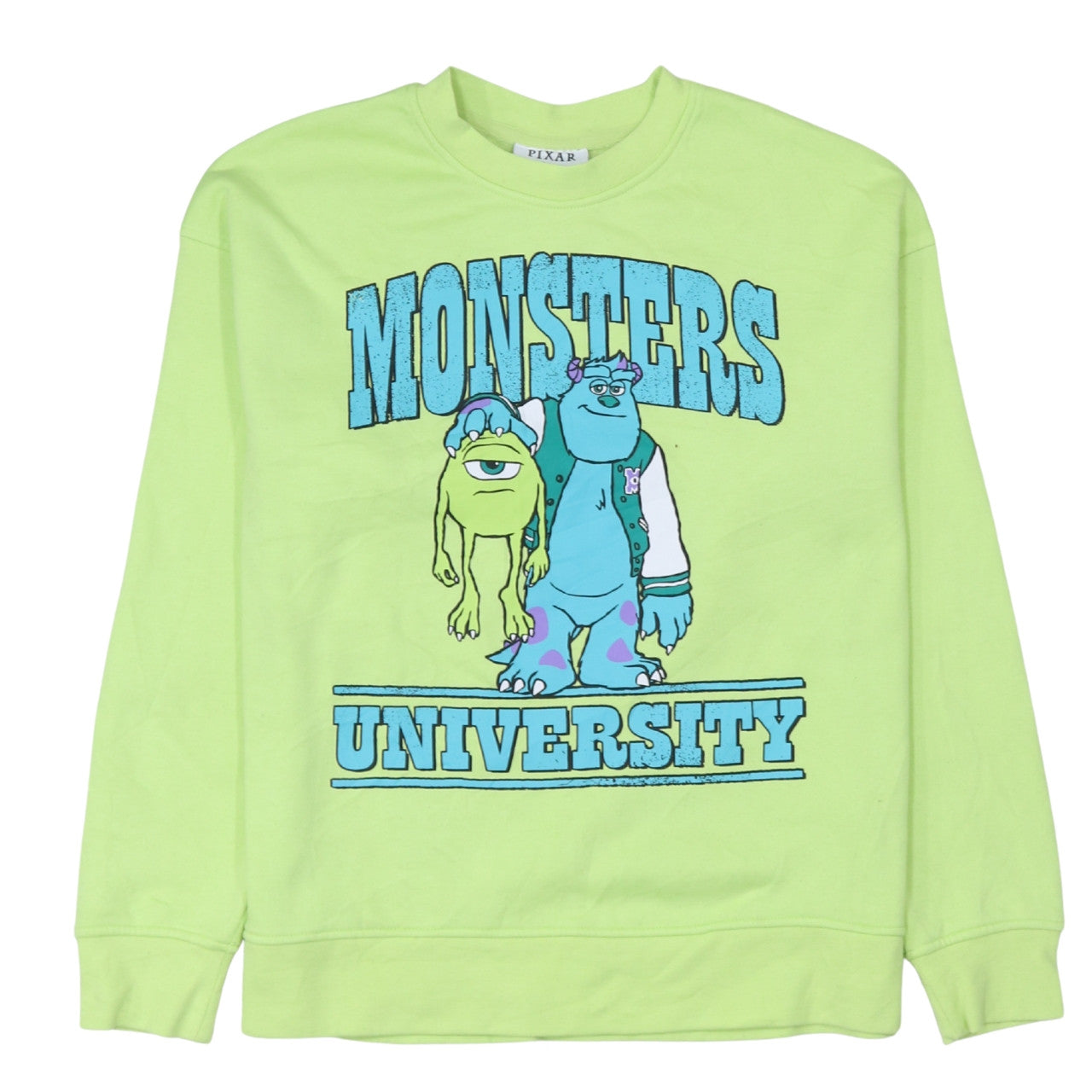 Pixar Monsters University Green Unisex Sweatshirt Size S