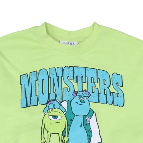 Pixar Monsters University Green Unisex Sweatshirt Size S