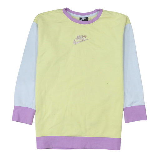 Nike Girls Multicoloured Logo Pullover Sweatshirt Size 146 Standard Fit