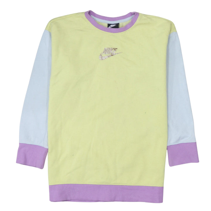 Nike Girls Multicoloured Logo Pullover Sweatshirt Size 146 Standard Fit