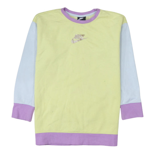 Nike Girls Multicoloured Logo Pullover Sweatshirt Size 146 Standard Fit