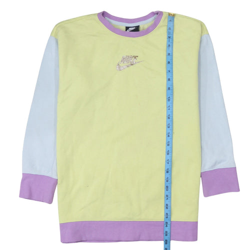 Nike Girls Multicoloured Logo Pullover Sweatshirt Size 146 Standard Fit