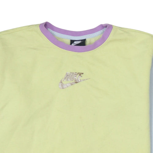 Nike Girls Multicoloured Logo Pullover Sweatshirt Size 146 Standard Fit