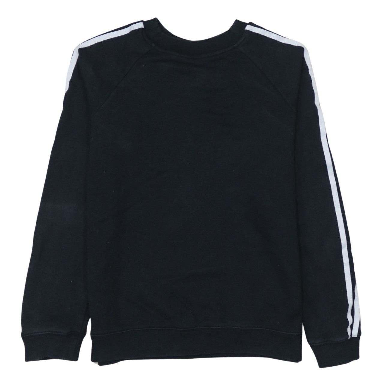 Adidas Womens Black Pullover Sweatshirt UK 14 Cotton Blend Crew Neck