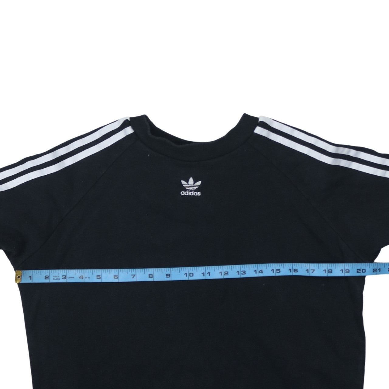 Adidas Womens Black Pullover Sweatshirt UK 14 Cotton Blend Crew Neck