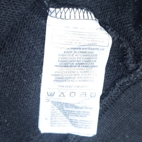 Adidas Womens Black Pullover Sweatshirt UK 14 Cotton Blend Crew Neck