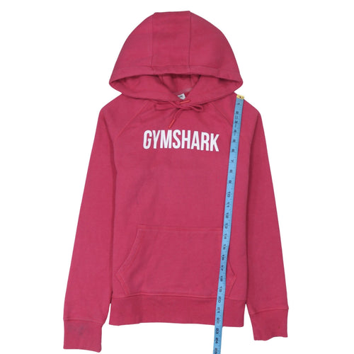 Gymshark Women’s Pink XS Pullover Hoodie Logo Cotton Blend