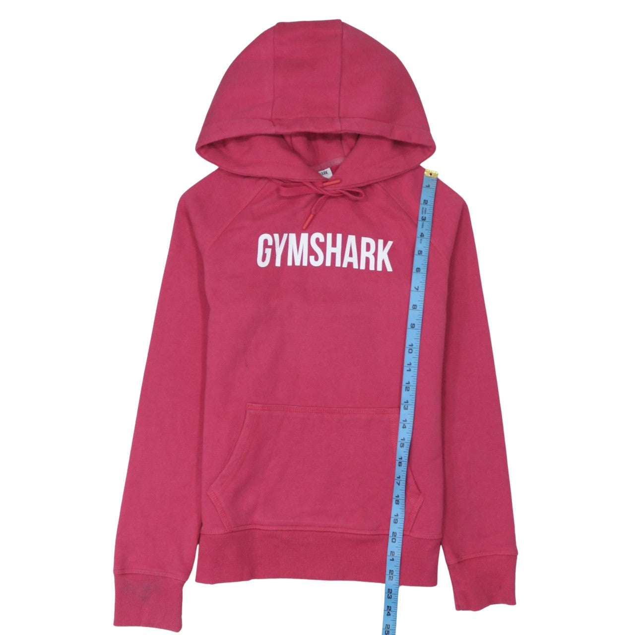 Gymshark Women’s Pink XS Pullover Hoodie Logo Cotton Blend