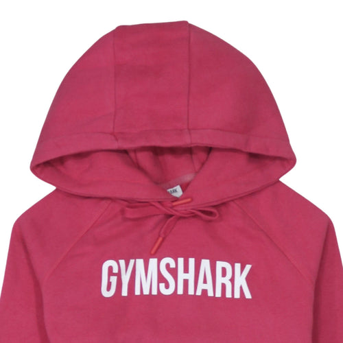 Gymshark Women’s Pink XS Pullover Hoodie Logo Cotton Blend
