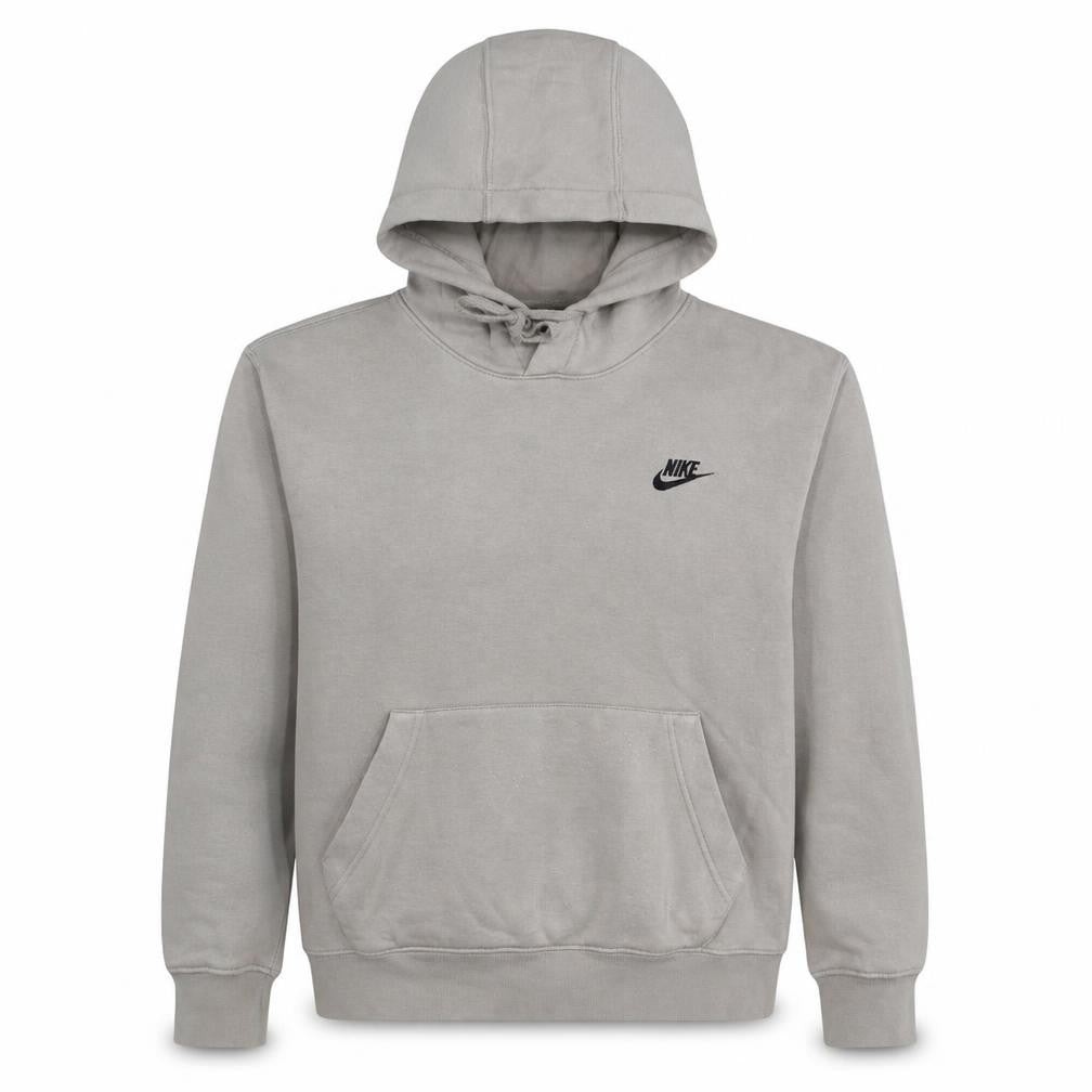 Nike Men's Grey Pullover Hoodie Small Fleece Logo Sportswear