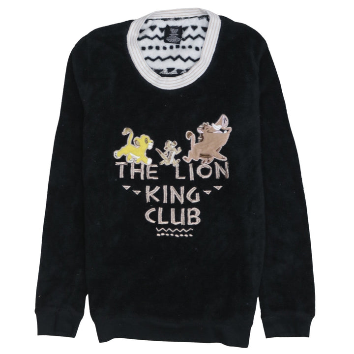 Love to Lounge Women's Black Fleece Lion King Nightshirt Size 10-12
