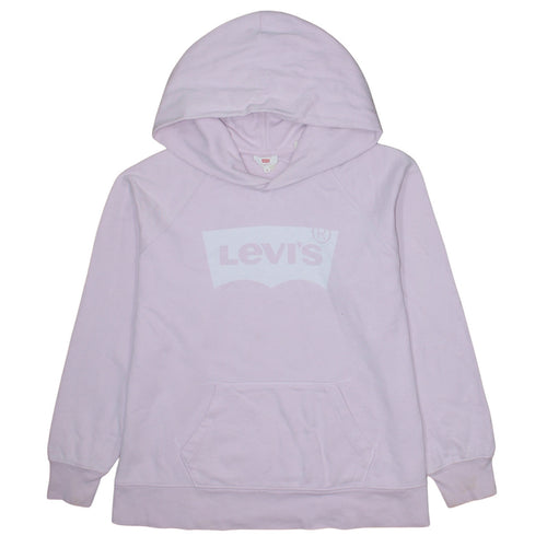 Levi's Women's Pink Pullover Hoodie Medium Logo Cotton Blend