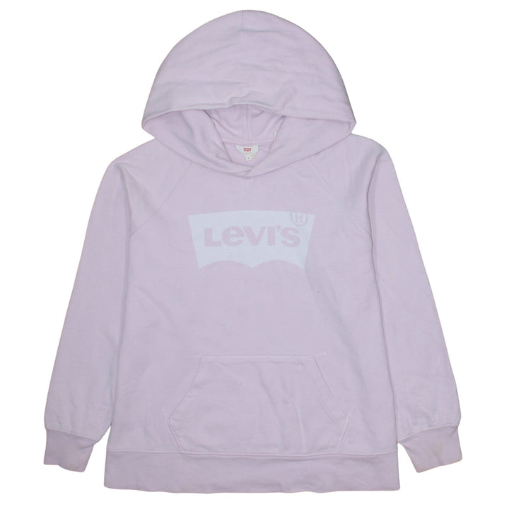 Levi's Women's Pink Pullover Hoodie Medium Logo Cotton Blend