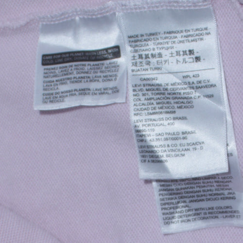 Levi's Women's Pink Pullover Hoodie Medium Logo Cotton Blend