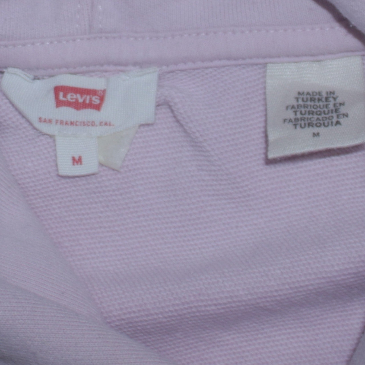 Levi's Women's Pink Pullover Hoodie Medium Logo Cotton Blend