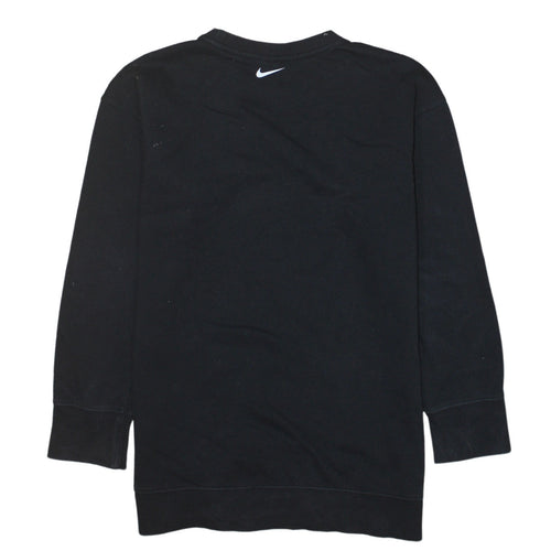 Nike Boys Black Large Sweatshirt with Multicoloured Swoosh Logo