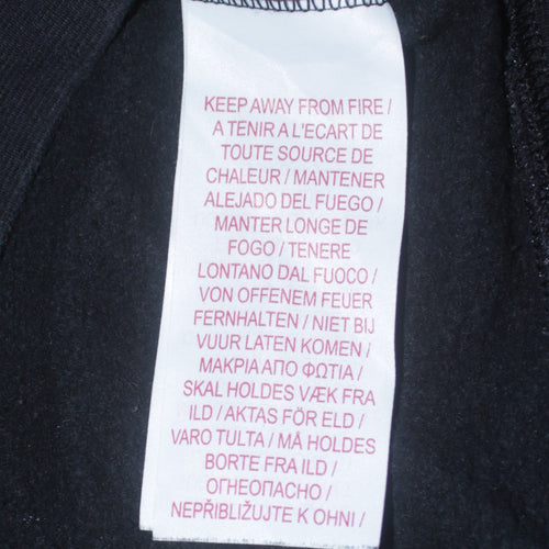 Nike Boys Black Large Sweatshirt with Multicoloured Swoosh Logo