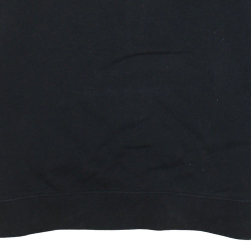 Nike Boys Black Large Sweatshirt with Multicoloured Swoosh Logo