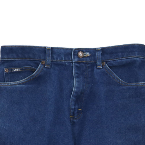 Lee Men's Blue 33x30 Straight Regular Fit Denim Jeans