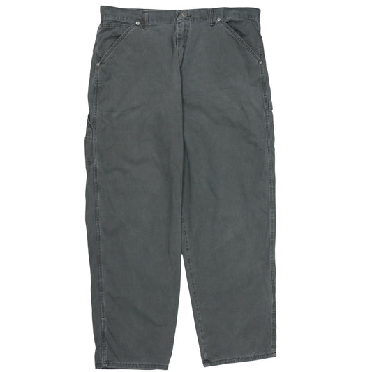 Lee Men's Grey Relaxed Fit Straight Denim Jeans 36x32